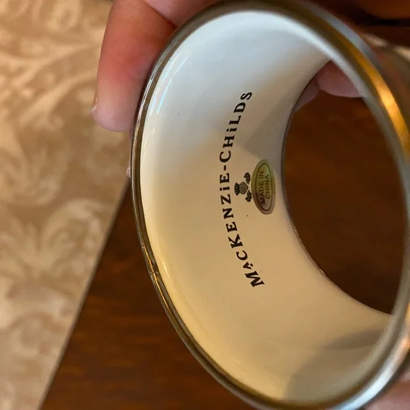 MacKenzie-Childs Courtly Check Napkin Rings - Picture 4 of 4